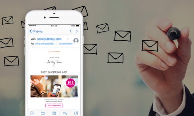 Interface: Newsletter Template zur App-Bewerbung